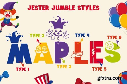 Jester Jumble - Fun Clown Font HURDKWL