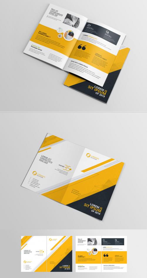 Business Brochure Layout with Yellow Accents - 211028180