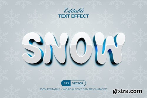 Snow Text Effect 3D Style DVBHWHF