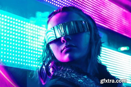 Futuristic Cyberpunk Photo Effect YUFD849