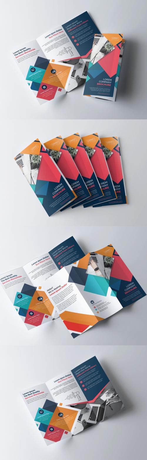 Colorful Geometric Tri-Fold Brochure Layout - 211150013