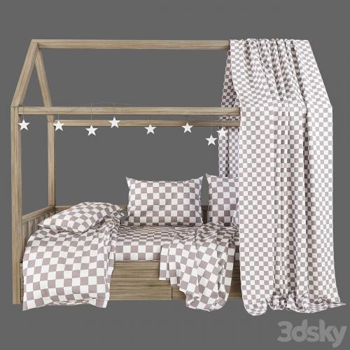 Children's bed with columns 4