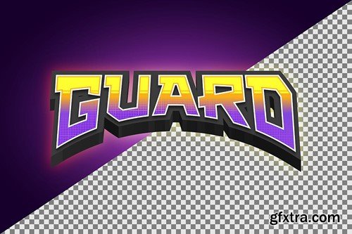 Guard Text Effect LLXASJ4