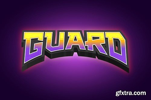 Guard Text Effect LLXASJ4