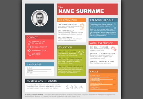 Resume with Square Layout - 211170155