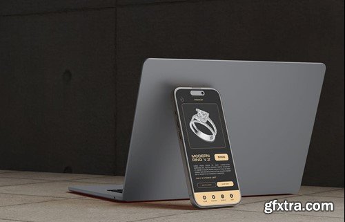 iPhone 15 Pro Max Mockup in Natural Titanium color TXWNLXM