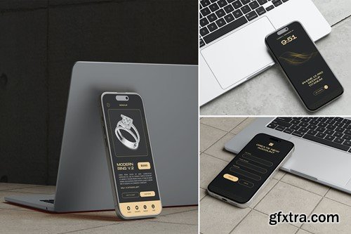 iPhone 15 Pro Max Mockup in Natural Titanium color TXWNLXM