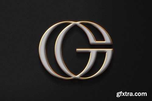 Luxury 3D Steel Logo Mockup 2S5SXMM