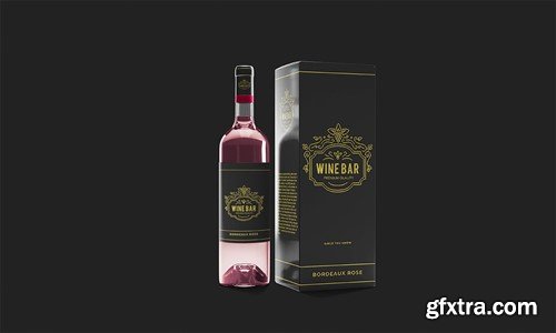 Wine Bottle Packaging Mockup 275MNWH