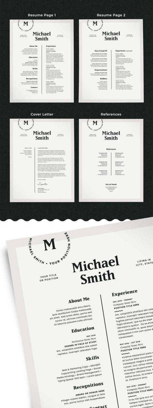 Modern Resume Layout Kit - 212793714