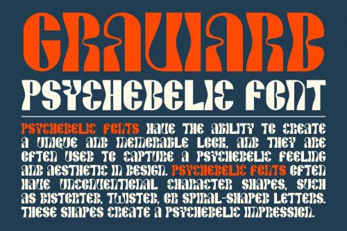 Graviard - Psychedelic Display Font