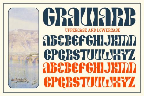 Graviard - Psychedelic Display Font