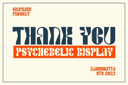 Graviard - Psychedelic Display Font