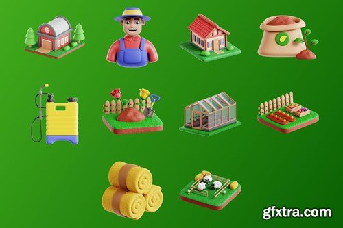 Farming Activities V.1 - 3D Icon Set 5ZPDMHM