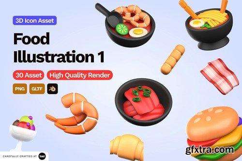 3D Food Illustration 1 EGPVCMW