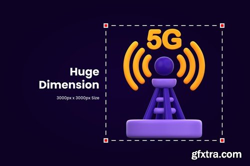 3D 5G Connection Icon AALC2QN