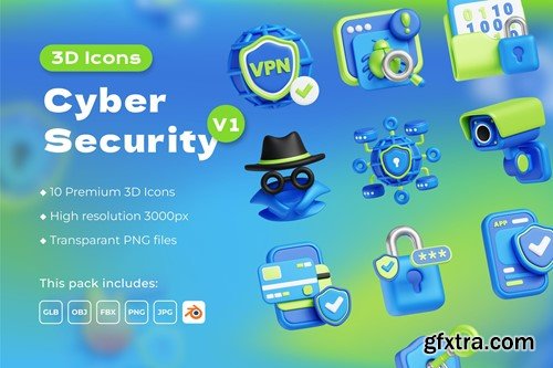 Cyber Security 3D icons Vol. 1 3H77H3X