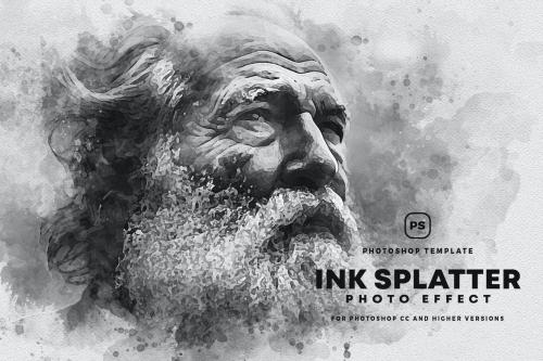 Ink Splatter Photo Effect