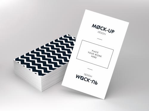 Vertical Business Cards Mockup - 213677394