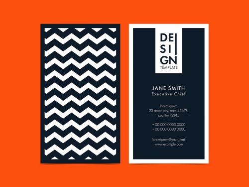 Black and White Business Card Layout - 213690260