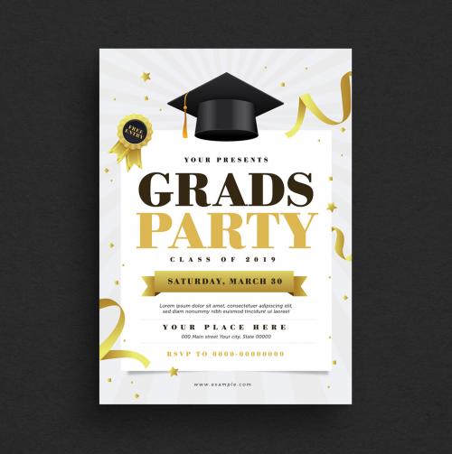 Graduation Party Flyer Layout - 213975286