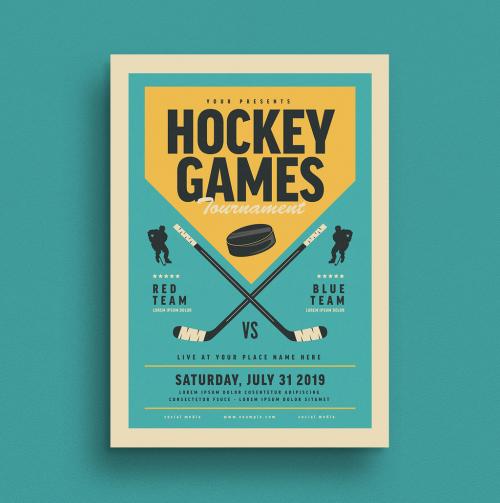 Hockey Tournament Flyer Layout - 213975399