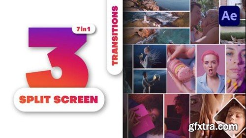 Videohive Multiscreen Transitions - 3 Split Screen - Vol. 04 49000418