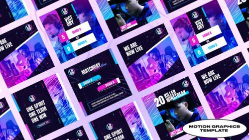 Videohive - Kombat E-sport Instagram Posts | Mogrt - 48359860 - 48359860