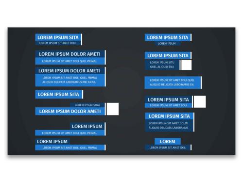 Blue Lower Thirds Layout Set - 215685711