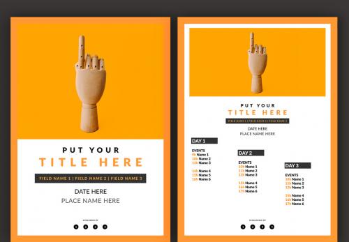 Orange and White Poster Layout - 216309375