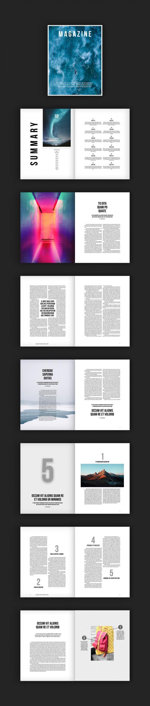 Two-Column Magazine Layout - 216309485