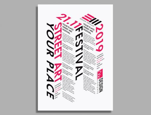 Dimensional Typographic Poster Layout - 216726282