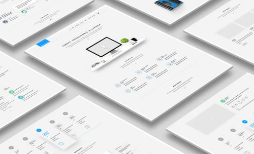 Website Layout with Illustrated Icons - 216877917