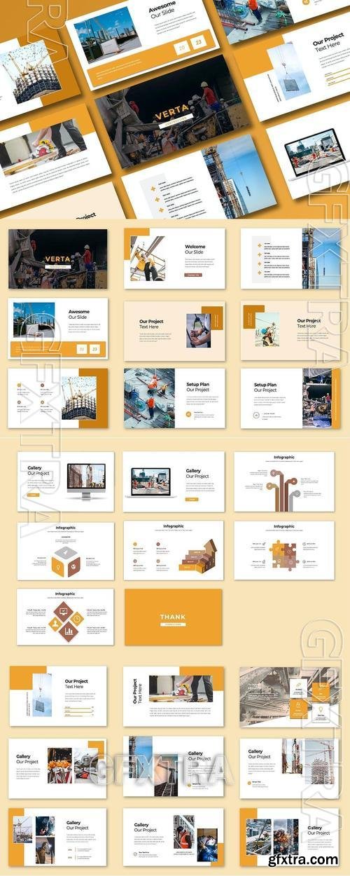 Verta Contructions PowerPoint Template Q475DXZ