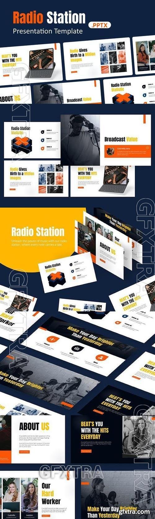 Radio Station Powerpoint Template T4BJMDM