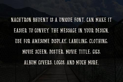 NACHTRON BHUENT - Gothic Font