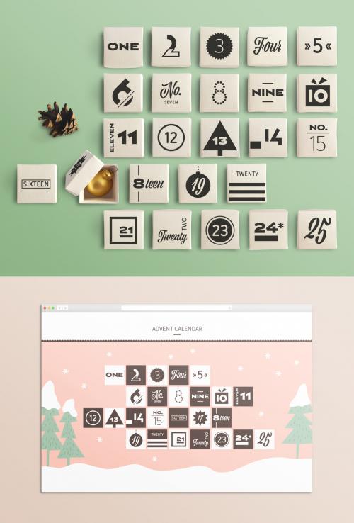 25 Days of Christmas Advent Calendar Layout - 218389685