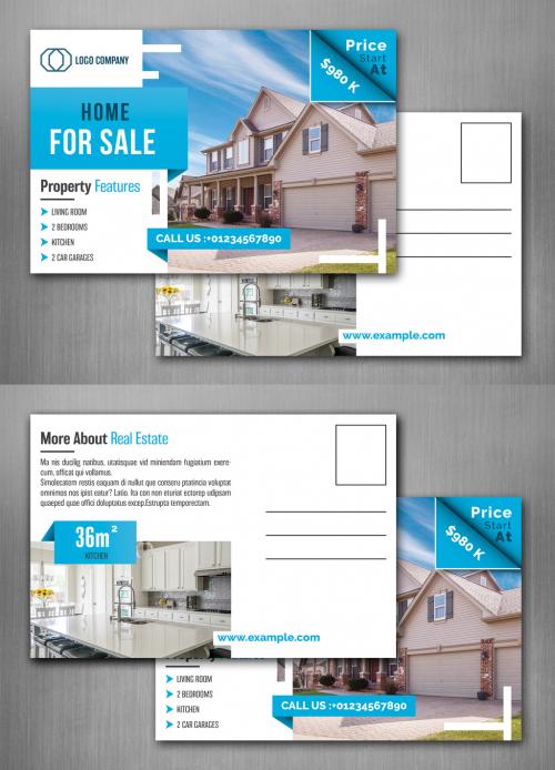 Real Estate Postcard Layout - 218416832