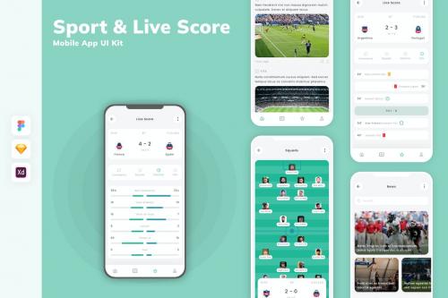 Sport & Live Score Mobile App UI Kit