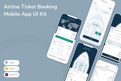 Airline Ticket Booking Mobile App UI Kit