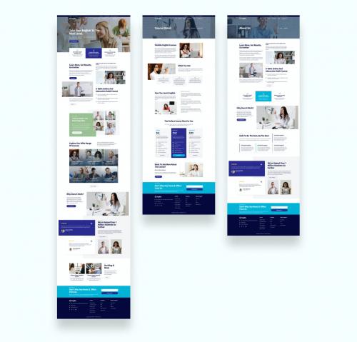 Language Course & Tutoring Website UI Template