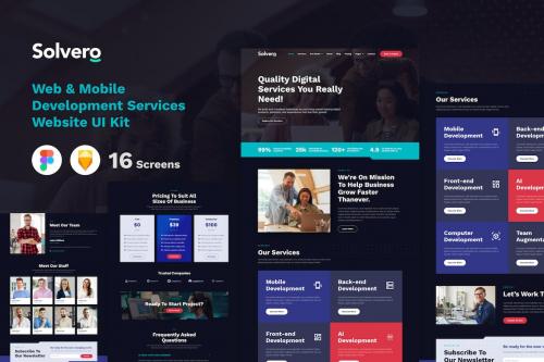 Web & Mobile Development Service Website UI Kit