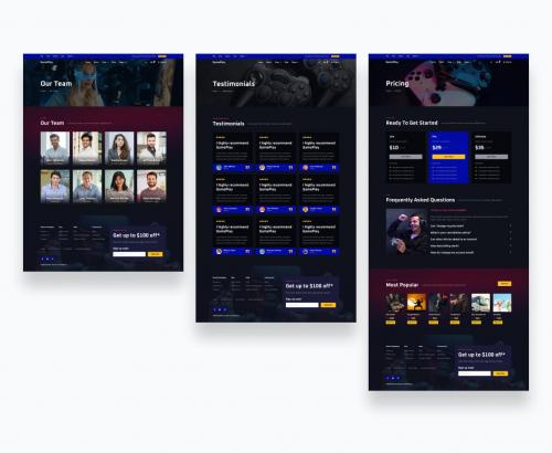 Video Game & Console Gaming Store Website UI