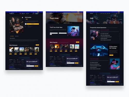 Video Game & Console Gaming Store Website UI