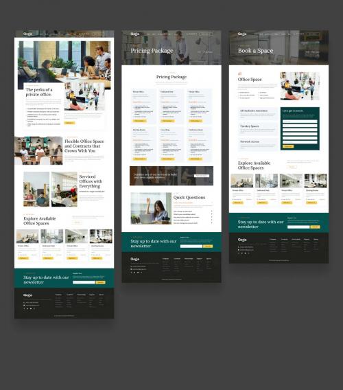 Coworking & Creative Hub Space Website UI Template