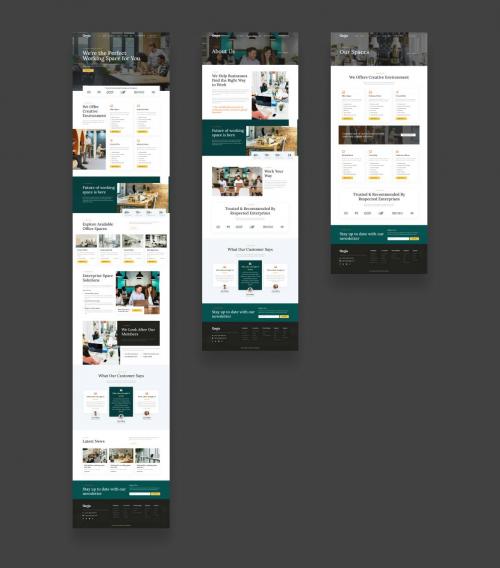 Coworking & Creative Hub Space Website UI Template