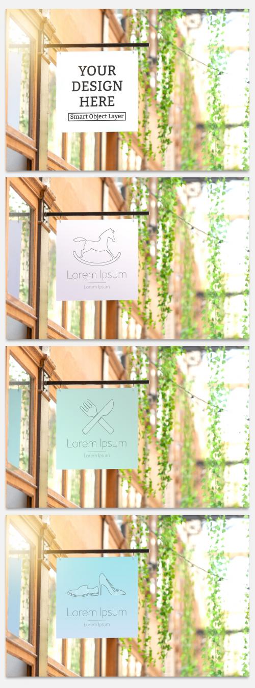 Outdoor Store Sign Mockup - 220003671