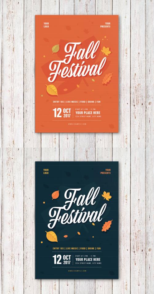 Fall Festival Flyer Layout - 220258816