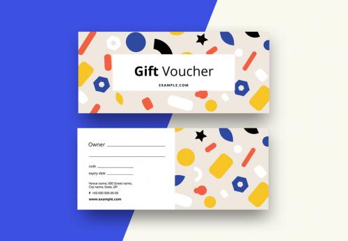 Abstract Gift Voucher Layout - 221302864