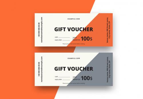 Abstract Gift Voucher Layout - 221302874